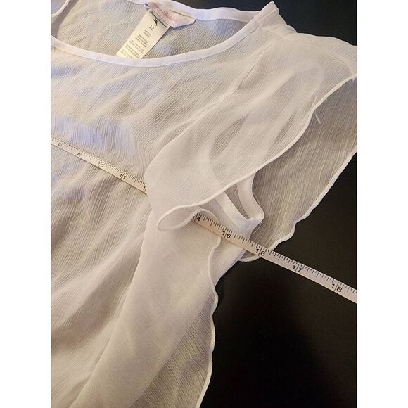 Tommy Bahama girls size 12 sheer cover up drawstring waist white - Picture 6 of 7